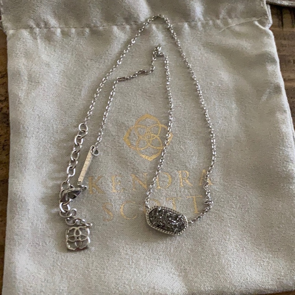 Silver Drusy Kendra Scott necklace